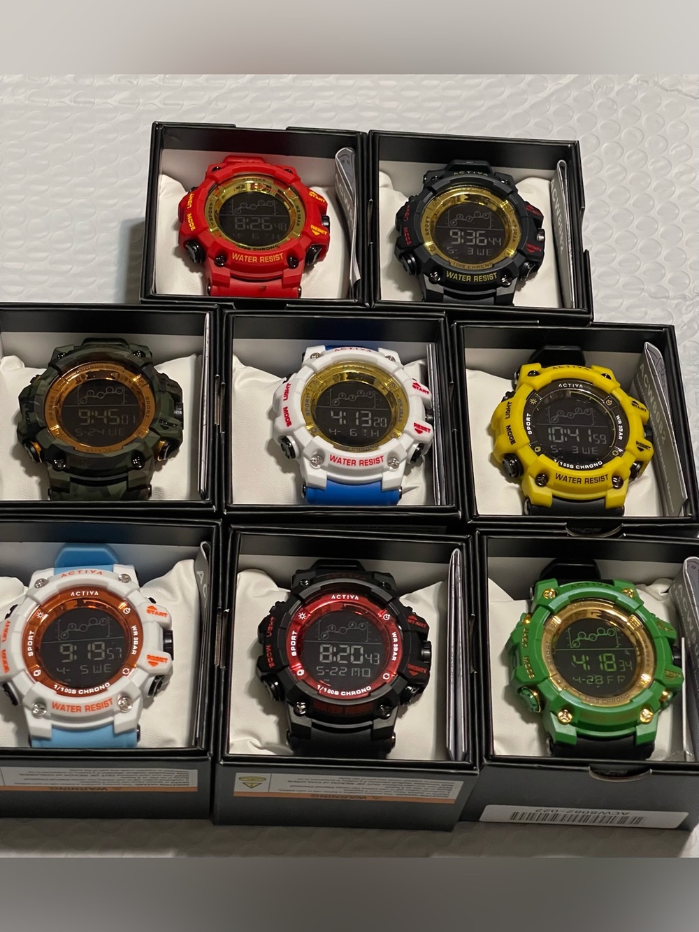 Bundle of 8 Activa Summit X Invicta Unisex Digital Watch - 50mm new